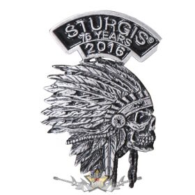   Sturgis Motorcycle Rally - Indian Headdress Pin. USA import motoros fém  jelvény