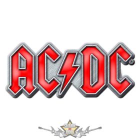 AC/DC - RED LOGO.  import fém  jelvény