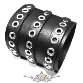   3 pántos  karkötő csuklópánt fém  szegecsekkel csuklószorító. JVP.