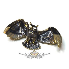   Bross - cirkoniával kirakott bagoly nagy szárnyakkal. gothic ékszer  