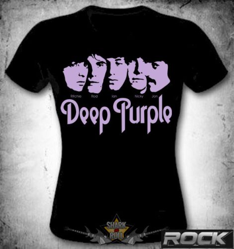 DEEP PURPLE - FACE LOGO   MT.101.  női póló