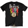The Beatles - Unisex Retail Pack T-Shirt.  Sgt Pepper (Black) (Back Print).   férfi zenekaros póló