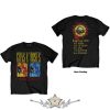 Guns N  Roses-  Unisex T-Shirt.  Use Your Illusion World Tour (Black) (Back Print)   férfi zenekaros póló