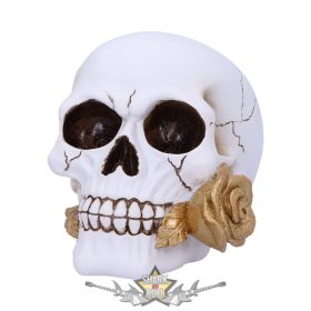   Floral fate - Koponya Virággal. 17.5. cm. U5281SO.   koponya figura