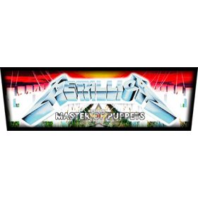 METALLICA - MASTER OF PUPPETS - Logo.  superstrip xtra hátfelvarró.      METALLICA - MASTER OF PUPPETS - Logo.  superstrip xtra hátfelvarró.
