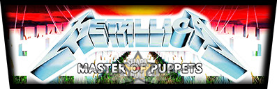 METALLICA - MASTER OF PUPPETS - Logo.  superstrip xtra hátfelvarró.   