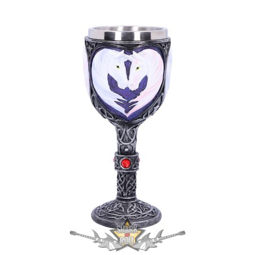 Unikornis - Beloved White Unicorn Couple Heart Goblet. U4811P9. fantasy dísz,kehely