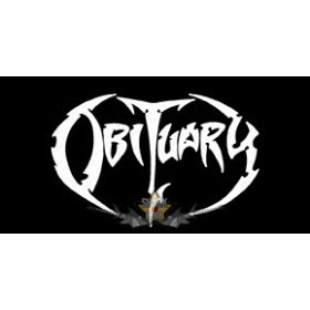 Obituary  -  Logo.  10 x 5.  felvarró
