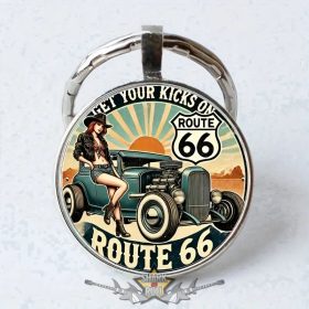 Route 66  - kulcstartó. klasszikus amerikai kulcstartó