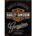 HARLEY DAVIDSON - GENUINE - 15x20.cm.  fém tábla kép