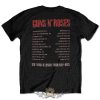 Guns N Roses - Unisex T-Shirt.  Illusion Tour (Black) (Back Print)  férfi zenekaros póló