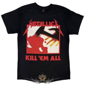   Metallica - Unisex T-Shirt.  Kill 'Em All Tracks (Black) (Back Print).   férfi zenekaros póló