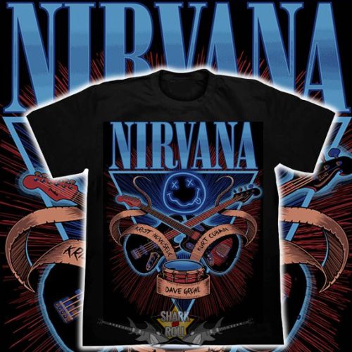 NIRVANA - GITÁR LOGO.   S.ZF.409. zenekaros  póló. 