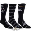 Pink Floyd - Unisex Sock Guitar Tin.  Logos (Black) (UK Size 6.5 - 11)  Fémdobozos Limitált zokni szett