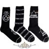 Pink Floyd - Unisex Sock Guitar Tin.  Logos (Black) (UK Size 6.5 - 11)  Fémdobozos Limitált zokni szett