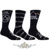 Pink Floyd - Unisex Sock Guitar Tin.  Logos (Black) (UK Size 6.5 - 11)  Fémdobozos Limitált zokni szett