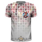   Avengers - Icons Pattern Pocket Logo. Sublimation Tee.   Marvel Comics.   filmes, movie  póló