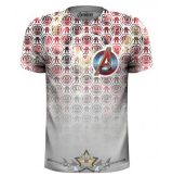   Avengers - Icons Pattern Pocket Logo. Sublimation Tee.   Marvel Comics.   filmes, movie  póló