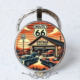 Route 66  - kulcstartó. klasszikus amerikai kulcstartó