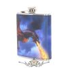 DRAGON - Fire in the Sky Hip Flask  7oz.   flaska