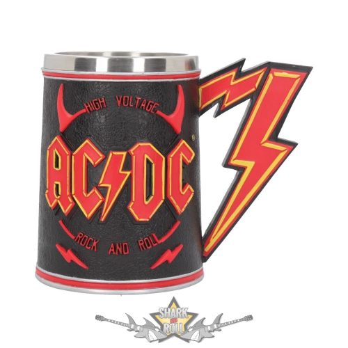 AC/DC - High Voltage Rock and Roll Tankard Lighting Horns Mug. 3D korsó