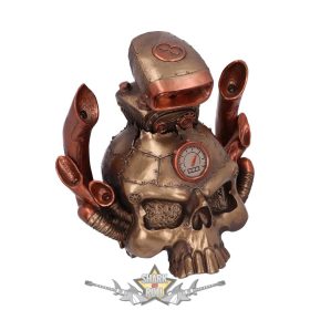   STEAMPUNK - Benzinfejű 18 cm-es motormotor Steampunk  D5418T1.   koponya figura
