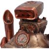 STEAMPUNK - Benzinfejű 18 cm-es motormotor Steampunk  D5418T1.   koponya figura