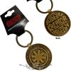 Kreator - Keychain.  Satan Is Real Emblem. Back Print.   import fém kulcstartó