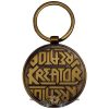 Kreator - Keychain.  Satan Is Real Emblem. Back Print.   import fém kulcstartó