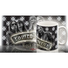 RÓMEÓ VÉRZIK - LOGO + FOTO.  zenekaros bögre