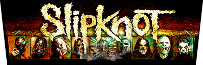 SLIPKNOT - BAND.  superstrip xtra hátfelvarró.   