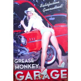   GREASE MONKEY GARAGE.   Metal Sign.  20X30.cm. fém tábla kép