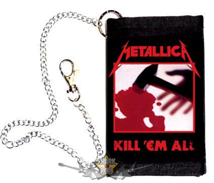 METALLICA - KILL EM ALL.  pénztárca lánccal