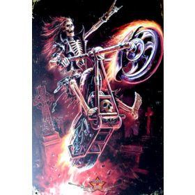 ROCK NEVER DIE.   Metal Sign.  20X30.cm. fém tábla kép
