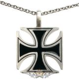   IRON CROSS - VASKERESZT - Cross Pendant Necklace. stainless steel 3.cm.    nyaklánc, medál