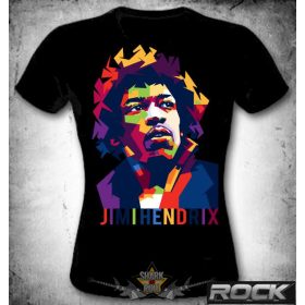 JIMI HENDRIX - ART DESIGN..  MT.129.  női póló