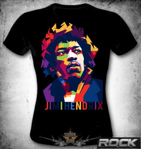 JIMI HENDRIX - ART DESIGN..  MT.129.  női póló