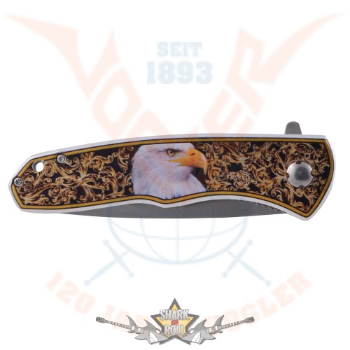 Western knife with eagle. 3Dpicture.  21X12. cm. 774-8015..  hobby, bicska, tőr, dísztárgy