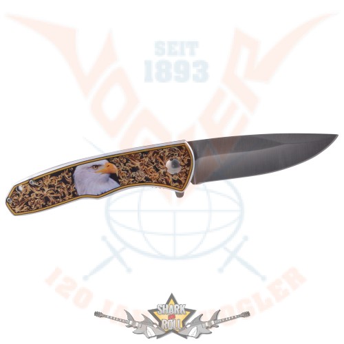Western knife with eagle. 3Dpicture.  21X12. cm. 774-8015..  hobby, bicska, tőr, dísztárgy